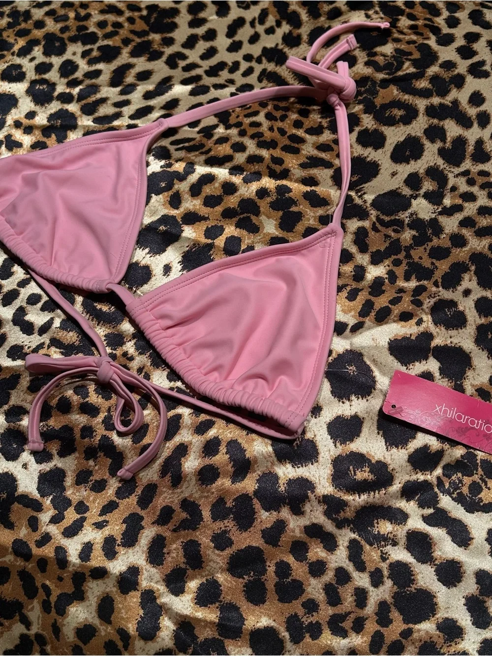NWT Xhilaration Light Pink Triangle Bikini Top *see description*
